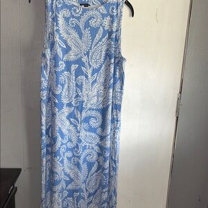 J. Jill Light Blue Paisley Maxi Dress